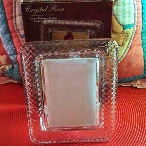 NWT,Vintage,3.5×5",Heavy,Floral,Chrystal Rose,Photo Frame 🌹⚘️💥
